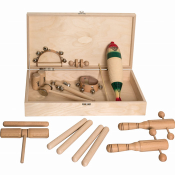 GOLDON 30130 Zestaw rytmiczny 3 w drewnianym pudełku