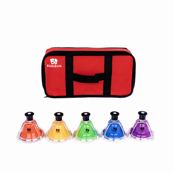 BUM BUM® Dzwonki naciskane Zestaw Chromatyczny w kolorach Bum Bum Rurek® z pokrowcem